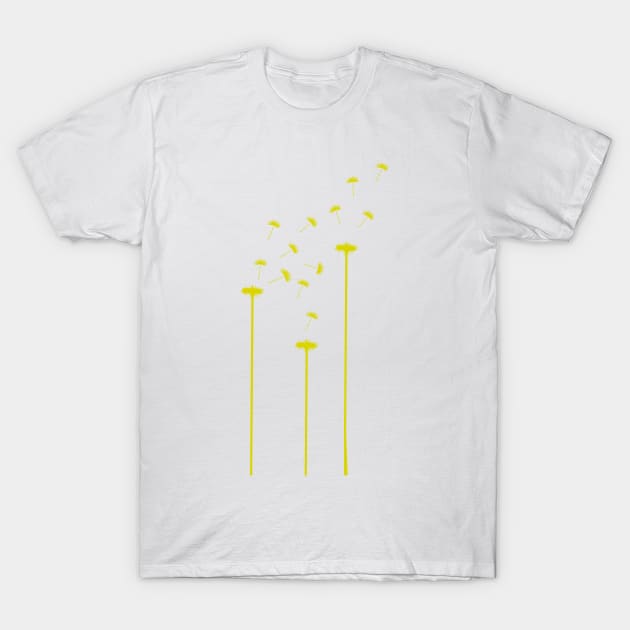 Yellow  Dandelion T-Shirt by msmart